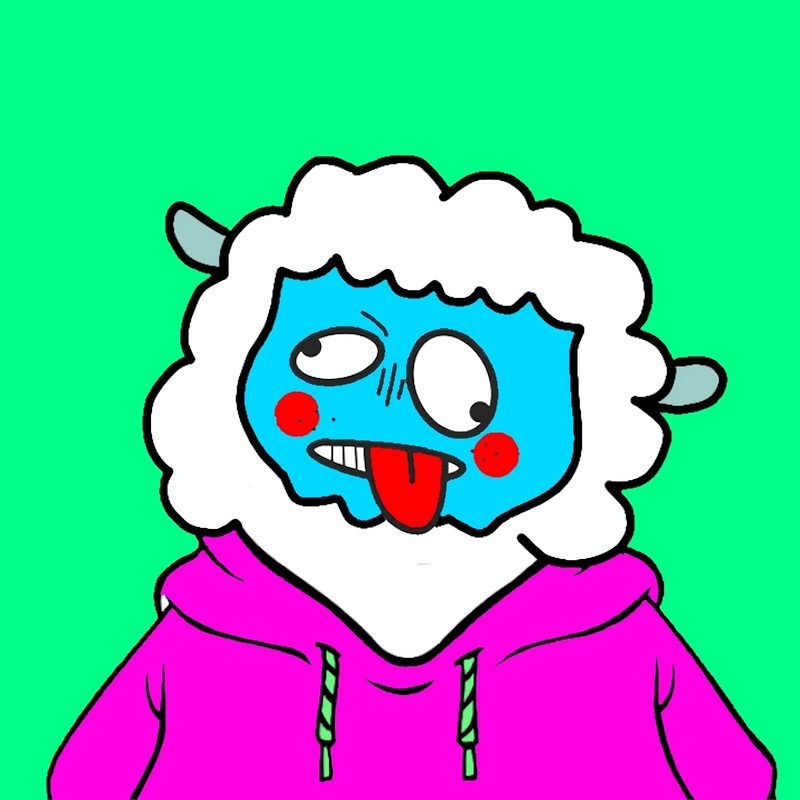 Blue Sheep - Purple Hoodie