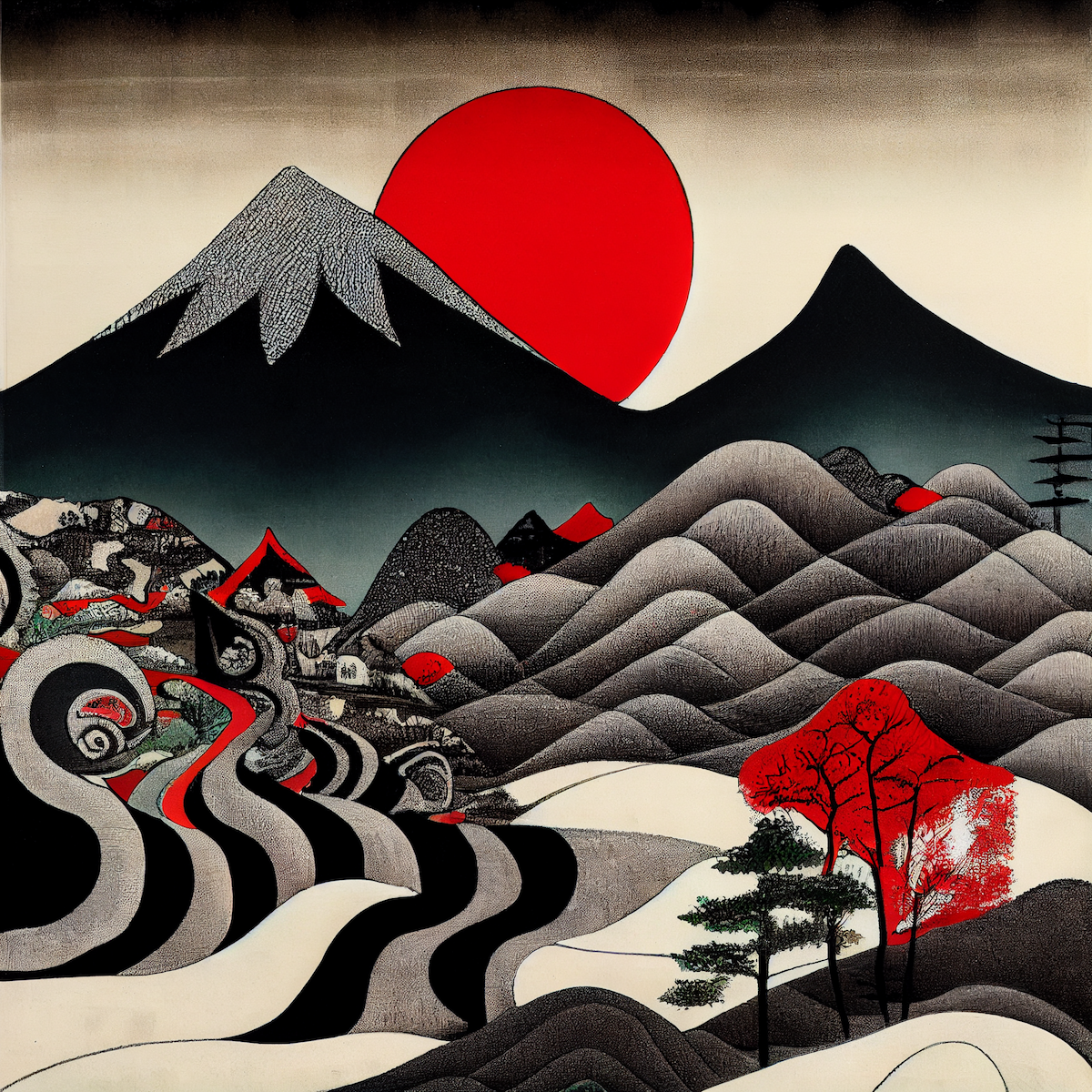 Ukiyo-e Landscape by Warwick #129