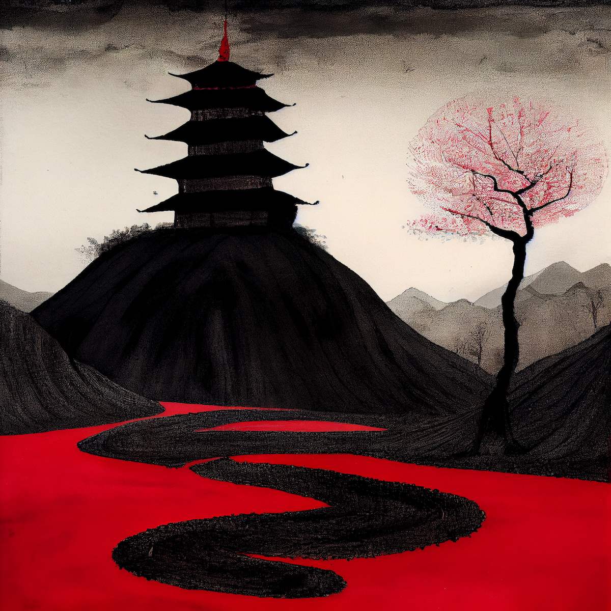 Ukiyo-e Landscape by Warwick #389