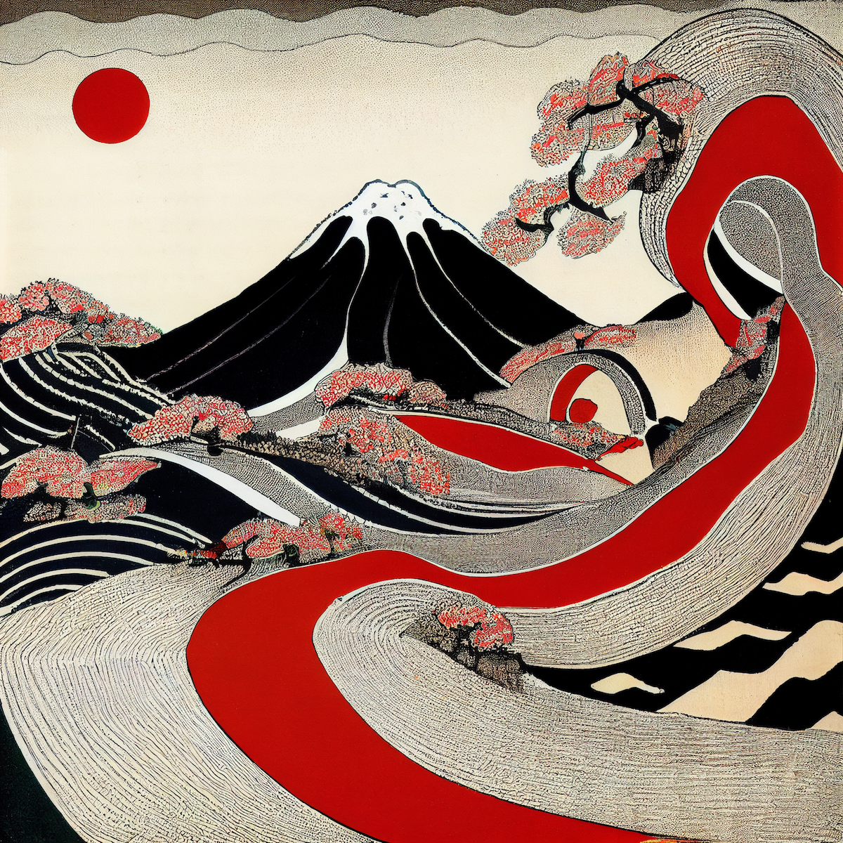 Ukiyo-e Landscape by Warwick #392