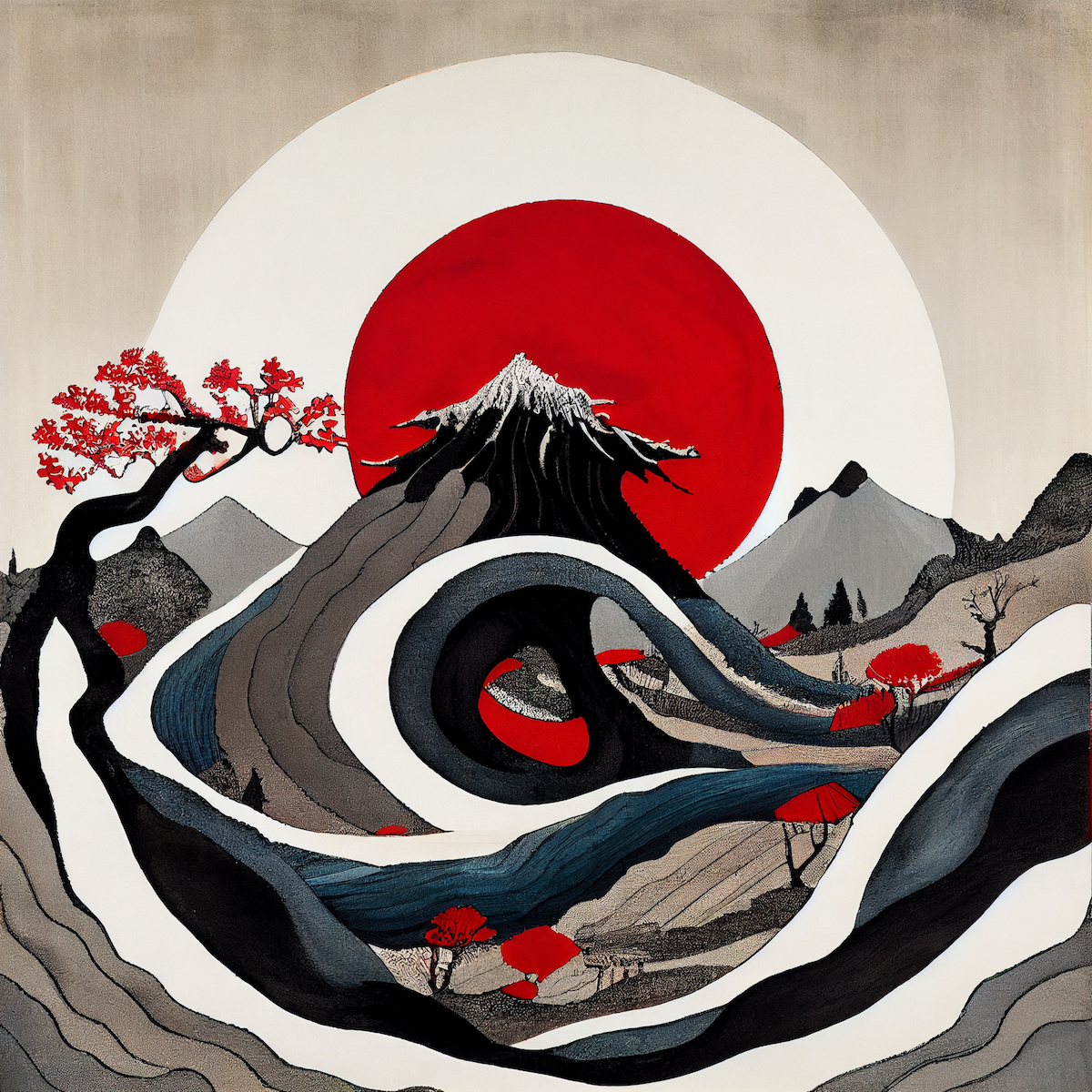 Ukiyo-e Landscape by Warwick #507