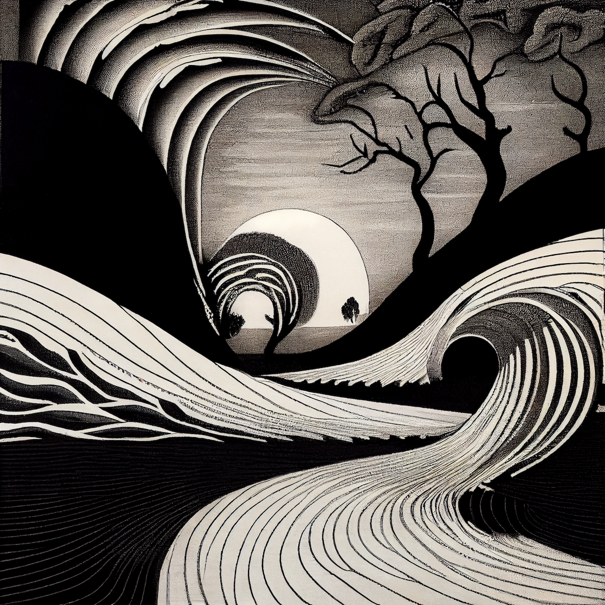 Ukiyo-e Landscape by Warwick #513