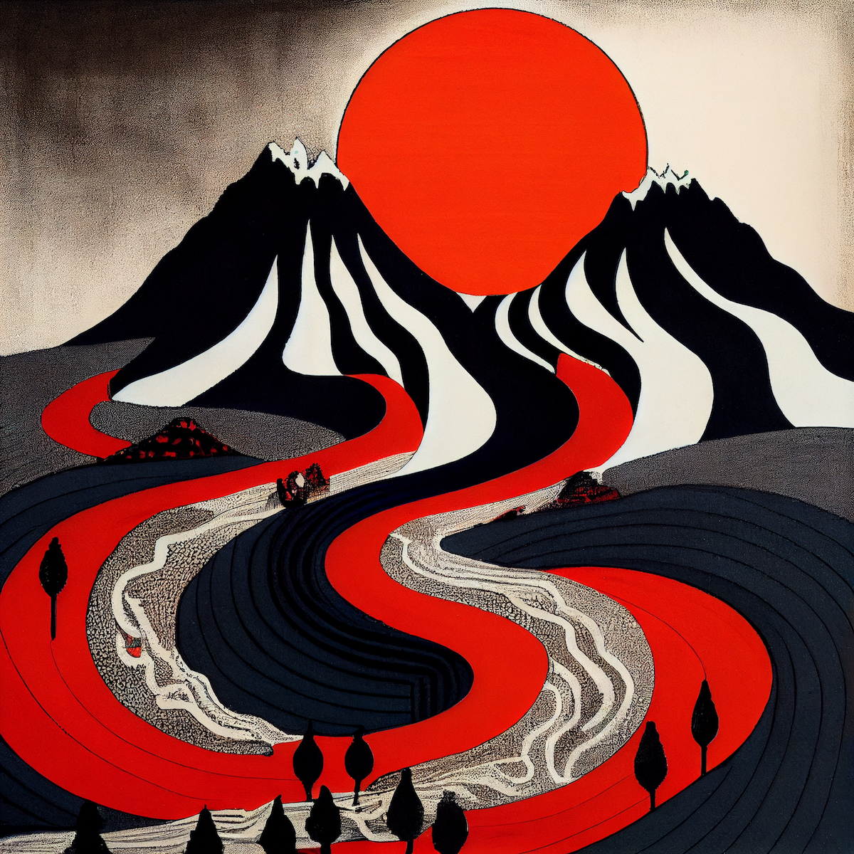 Ukiyo-e Landscape by Warwick #671